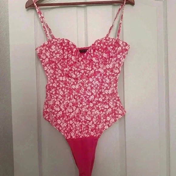 Zara Floral Corset Bodysuit Size Medium - Picture 3 of 4